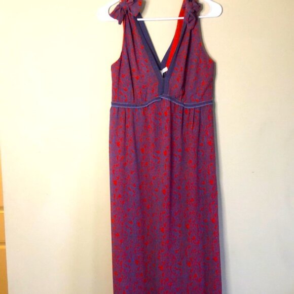 Chelsea & Violet Dresses & Skirts - CHELSEA & VIOLET gorgeous bright red and blue printed maxi dress. Size Med